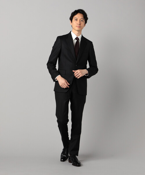 美品 COMME CA MEN 羊革スーツセットアップ 黒 L COMME CA MEN