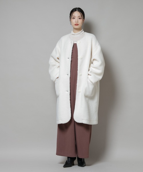 NANO universe（ナノ・ユニバース） ノーカラーコート コート