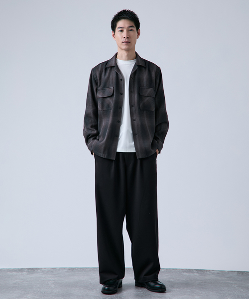 B.C STOCK（ベーセーストック） スラックス ヘビーT/R 1タックワイド