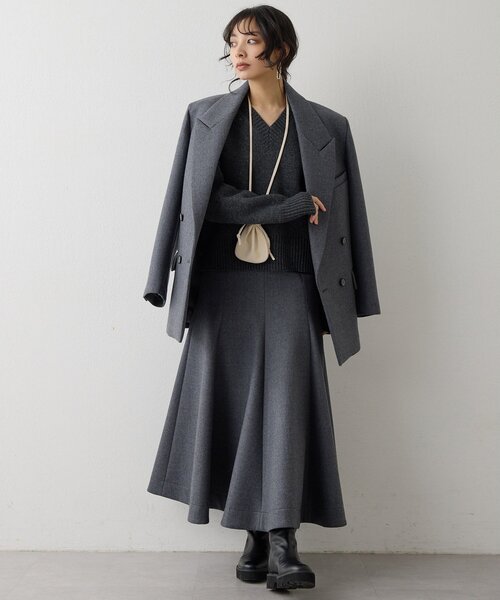 美品★　Whim Gazette グレー テーラードジャケット Whim Gazette（ウィム ガゼット） ジャケット テーラードジャケット