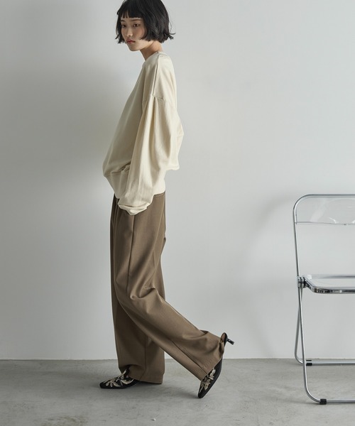 「THE YOn」 スウェットカットソー FREE オートミール レディース_画像7