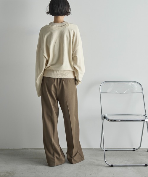 「THE YOn」 スウェットカットソー FREE オートミール レディース_画像8