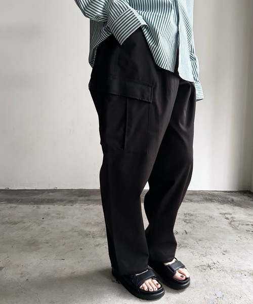 「COMMON WARE」 「HALHAM」カーゴパンツ M アイボリー レディース_画像6