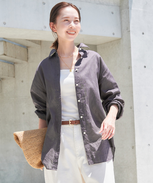 SLOBE IENA（スローブイエナ） 長袖シャツ - グレー レディース