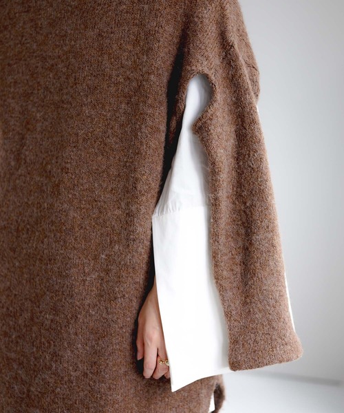 「chuclla」 ニットワンピース FREE グレー レディース_画像3