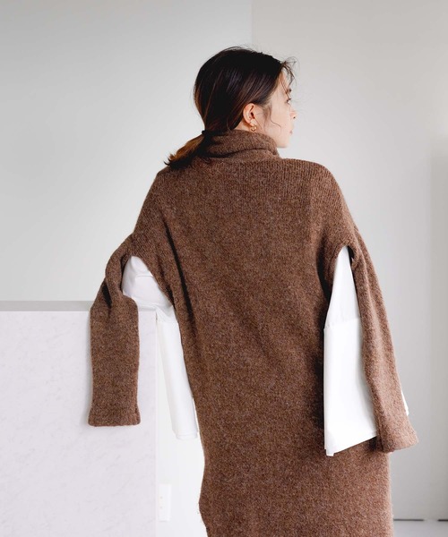 「chuclla」 ニットワンピース FREE グレー レディース_画像5