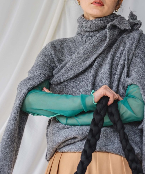 「chuclla」 ニットワンピース FREE グレー レディース_画像6