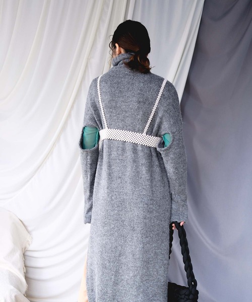 「chuclla」 ニットワンピース FREE グレー レディース_画像9