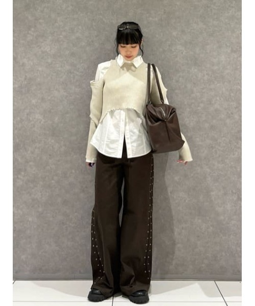 LAGUA GEM シャツブラウス LAGUA GEM | FRONT FRILL COMPACT シャツ (シャツ・ブラウス ) |SHEL