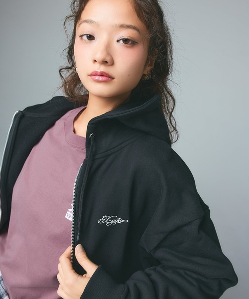 X-girl（エックスガール） tシャツ NUMBER ONE BOX LOGO L/S TEE