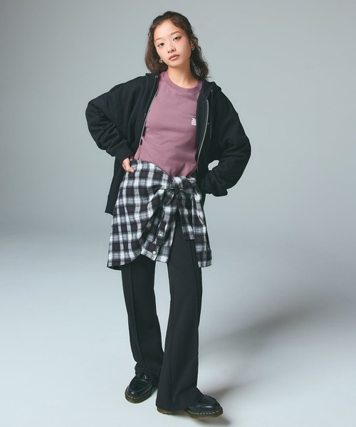 X-girl（エックスガール） tシャツ NUMBER ONE BOX LOGO L/S TEE