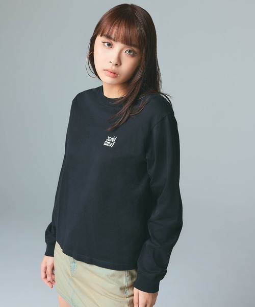 X-girl（エックスガール） tシャツ NUMBER ONE BOX LOGO L/S TEE