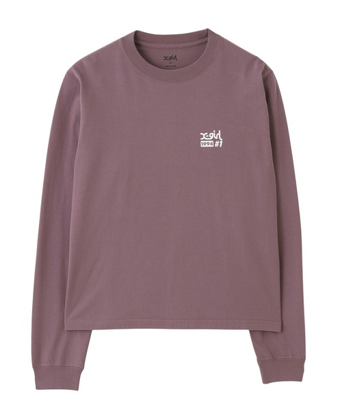 X-girl（エックスガール） tシャツ NUMBER ONE BOX LOGO L/S TEE
