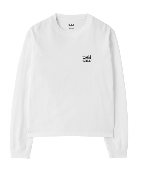 X-girl（エックスガール） tシャツ NUMBER ONE BOX LOGO L/S TEE