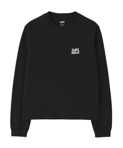 X-girl（エックスガール） tシャツ NUMBER ONE BOX LOGO L/S TEE