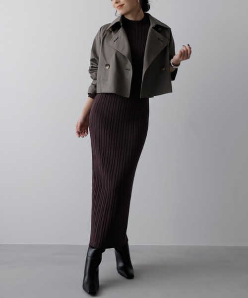 anuans（アニュアンス） ニットワンピース FREE グレー レディース