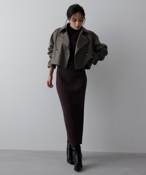 anuans（アニュアンス） ニットワンピース FREE グレー レディース