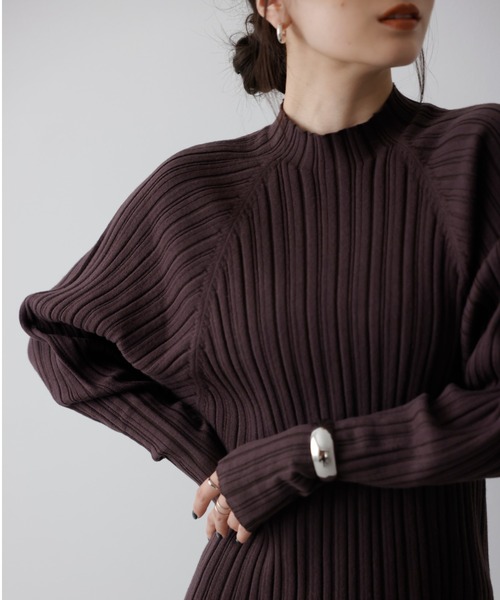 anuans（アニュアンス） ニットワンピース FREE グレー レディース