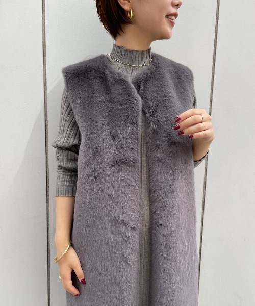 anuans（アニュアンス） ニットワンピース FREE グレー レディース