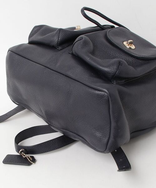 COACH（コーチ） ワンポイントリュック - ネイビー レディース