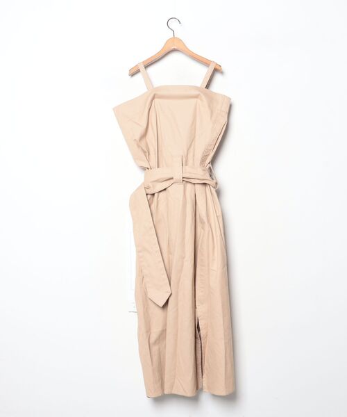 「ANREALAGE」 サロペットスカート ONESIZE ベージュ レディース_画像2