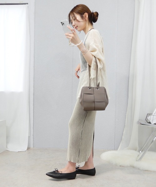 「minia」 フラットパンプス M グレイッシュベージュ レディース_画像5