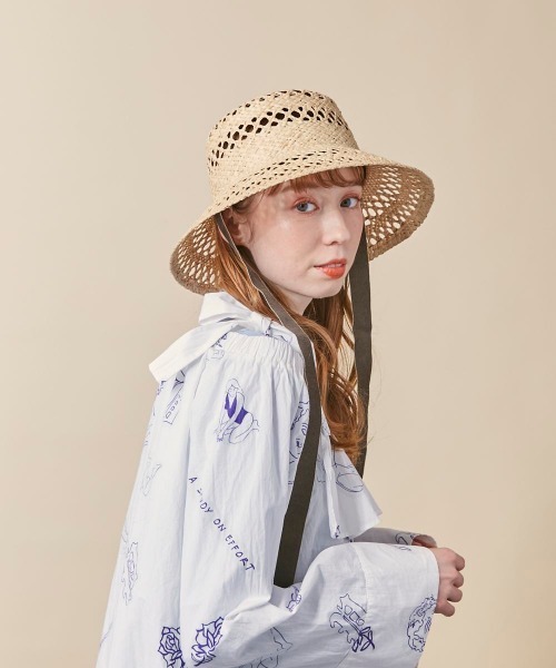 「kaorinomori」 ハット M/57.5cm ライトパープル レディース_画像2