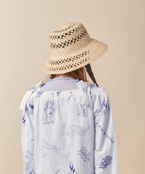 「kaorinomori」 ハット M/57.5cm ライトパープル レディース_画像5