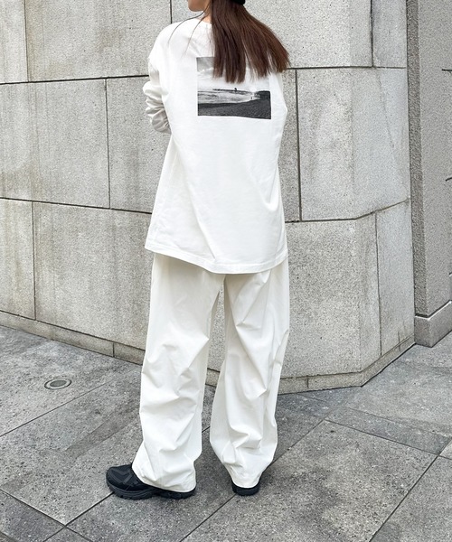 【新品未使用】ヤオイタカスミ　モモンガパンツ白 albino】 モモンガ型プリーツデザインサルエルパンツ | albino