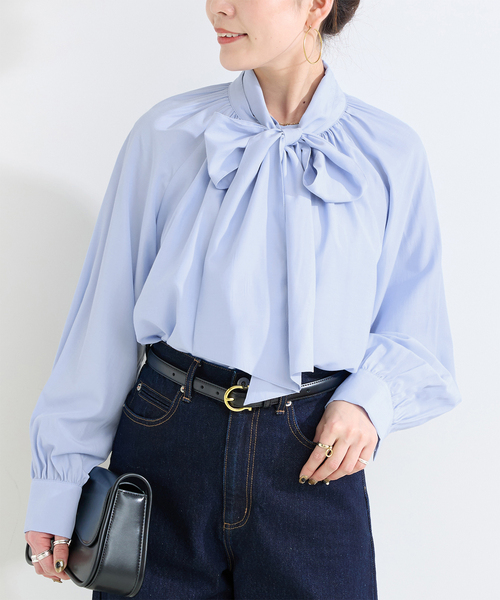 B.C STOCK（ベーセーストック） ブラウス シャツ 手洗い可 / T/Rローン