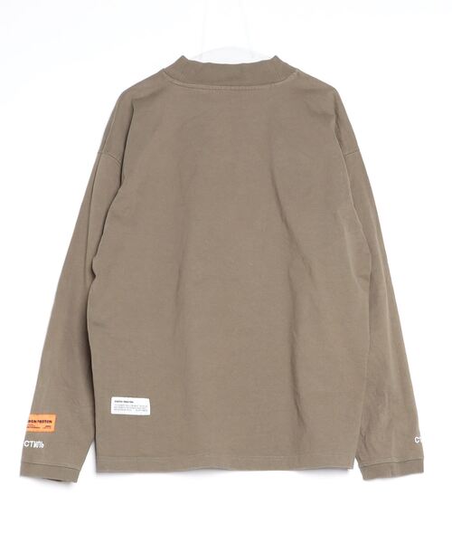 「HERON PRESTON」 長袖Tシャツ L グリーン メンズ_画像2