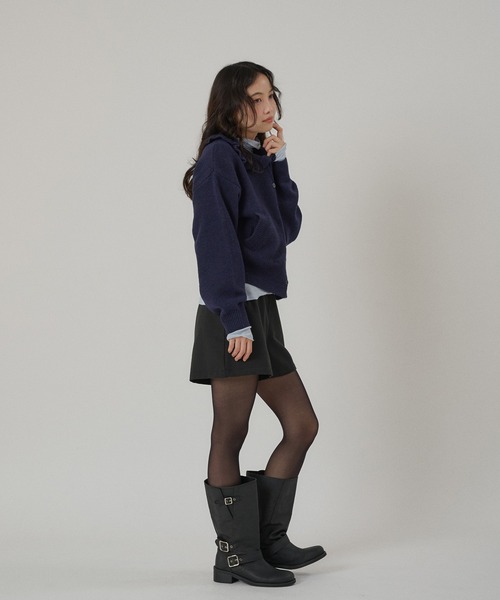 MUHET（ミュエータ） カーディガン wave button frill knit cardigan