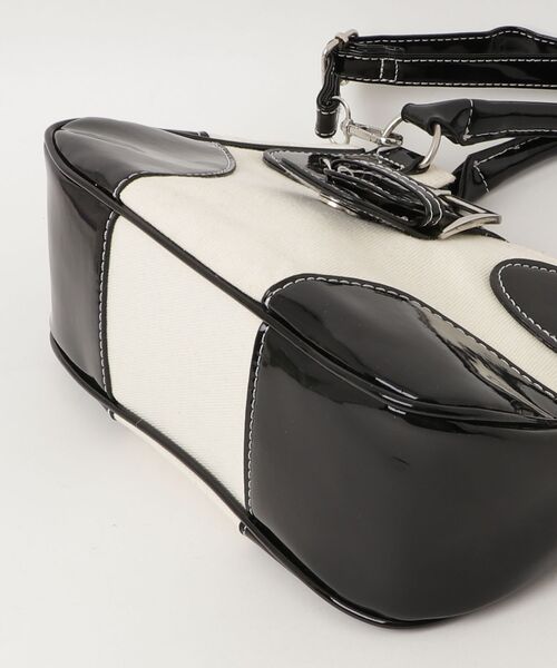 「BARELY BLUE」 2WAYバッグ FREE ホワイト×ブラック レディース_画像3