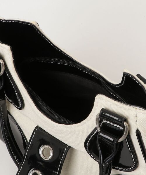 「BARELY BLUE」 2WAYバッグ FREE ホワイト×ブラック レディース_画像4