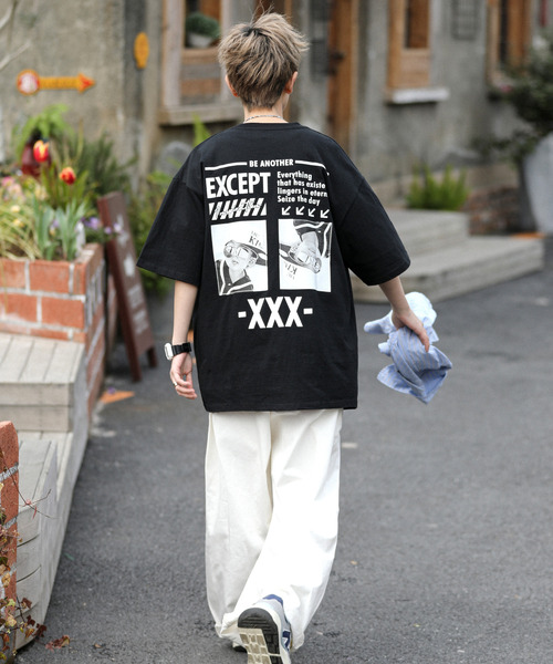 「neos」 「ACQUIESCE」半袖Tシャツ LARGE ブラック メンズ_画像4