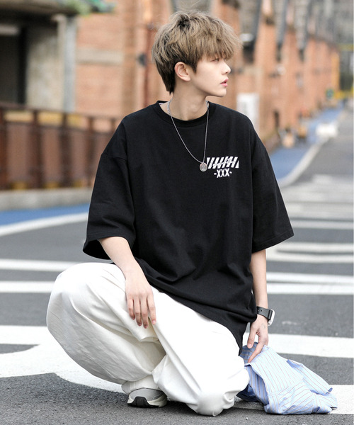 「neos」 「ACQUIESCE」半袖Tシャツ LARGE ブラック メンズ_画像5