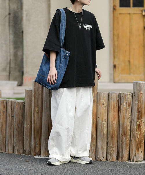 「neos」 「ACQUIESCE」半袖Tシャツ LARGE ブラック メンズ_画像6