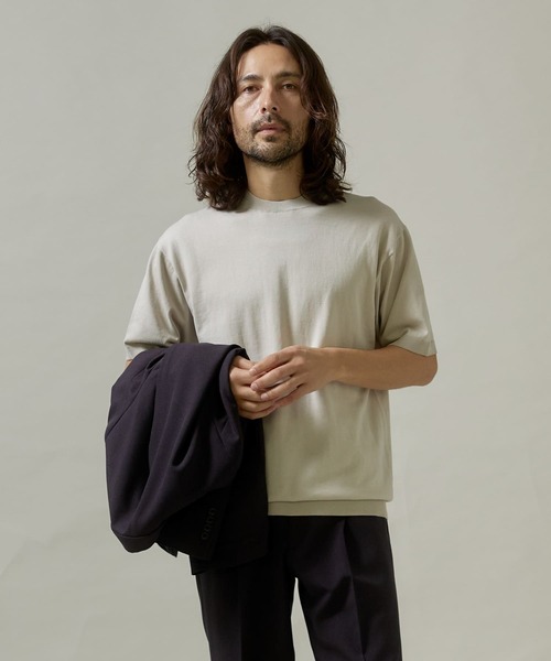 「URBAN RESEARCH DOORS」 半袖ニット MEDIUM アイボリー メンズ_画像2