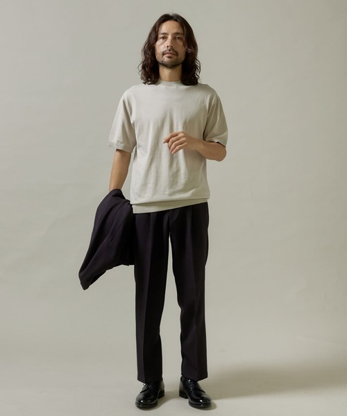「URBAN RESEARCH DOORS」 半袖ニット MEDIUM アイボリー メンズ_画像8