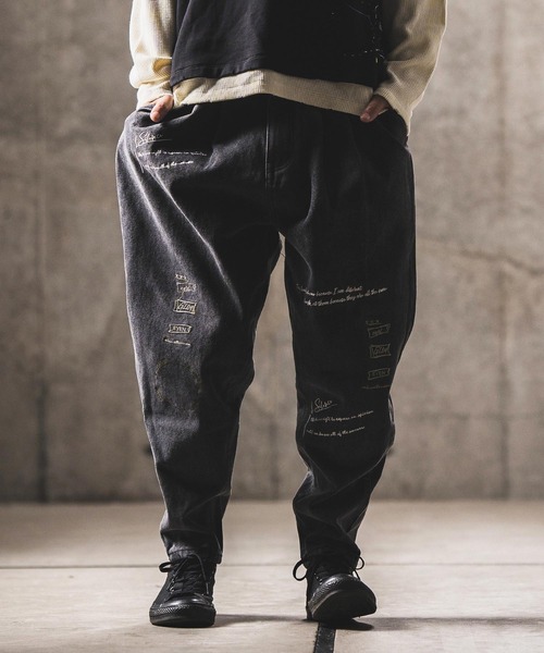 「GLIMCLAP」 デニムパンツ M ブラック メンズ_画像2