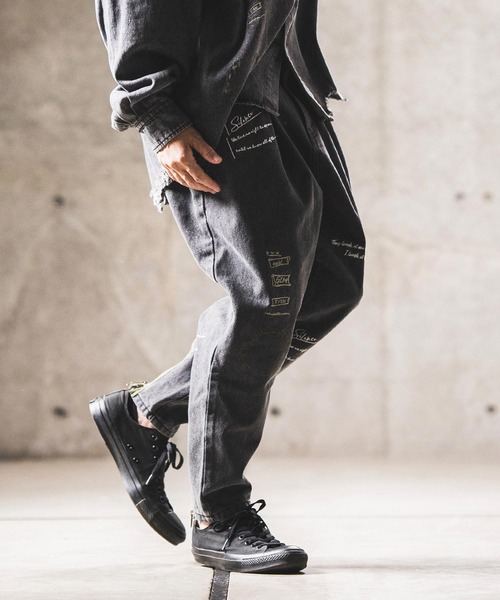 「GLIMCLAP」 デニムパンツ M ブラック メンズ_画像3