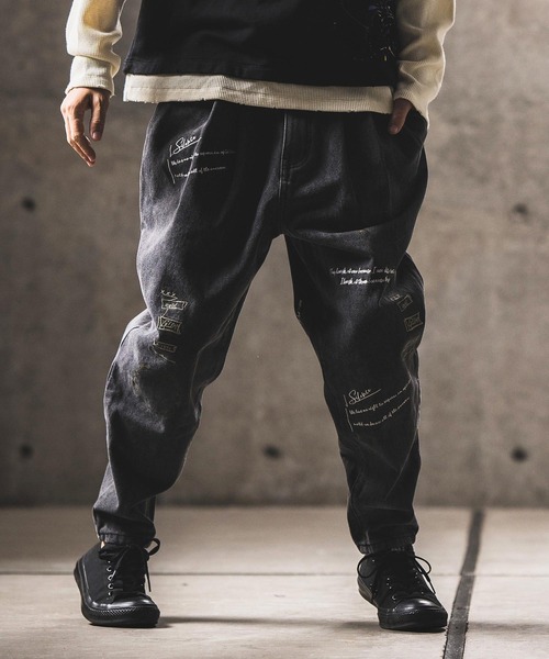 「GLIMCLAP」 デニムパンツ M ブラック メンズ_画像4