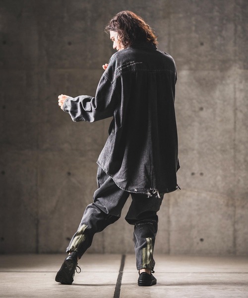 「GLIMCLAP」 デニムパンツ M ブラック メンズ_画像6