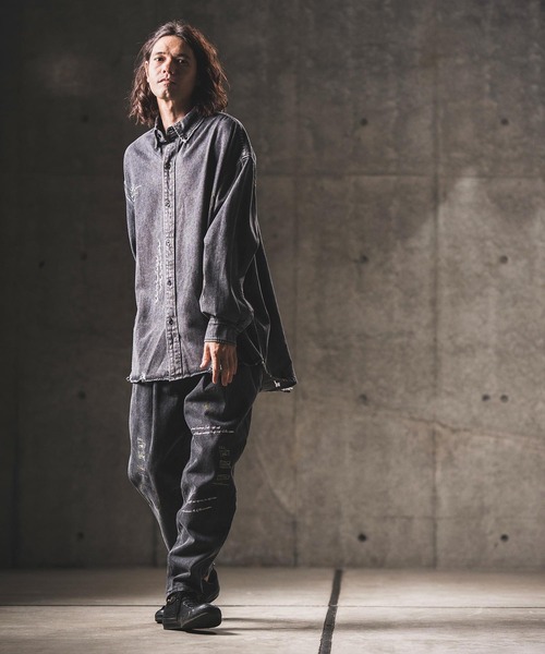 「GLIMCLAP」 デニムパンツ M ブラック メンズ_画像7