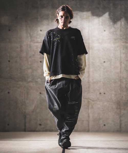 「GLIMCLAP」 デニムパンツ M ブラック メンズ_画像8