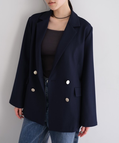 andme（アンドミー） ジャケット テーラードジャケット 金ボタンダブル