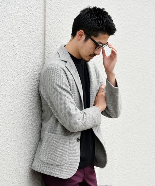 「SHIPS」 テーラードジャケット S グレー メンズ_画像2