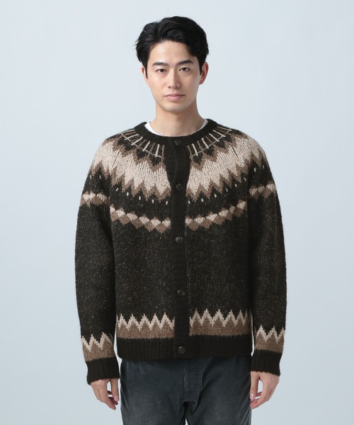 「BAYFLOW」 ニットカーディガン MEDIUM ブラック メンズ_画像2