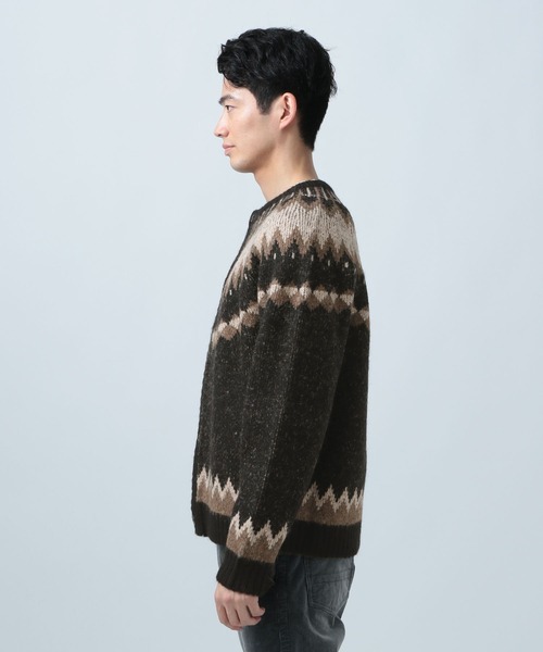 「BAYFLOW」 ニットカーディガン MEDIUM ブラック メンズ_画像3