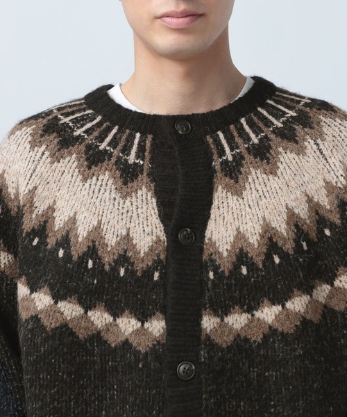 「BAYFLOW」 ニットカーディガン MEDIUM ブラック メンズ_画像5